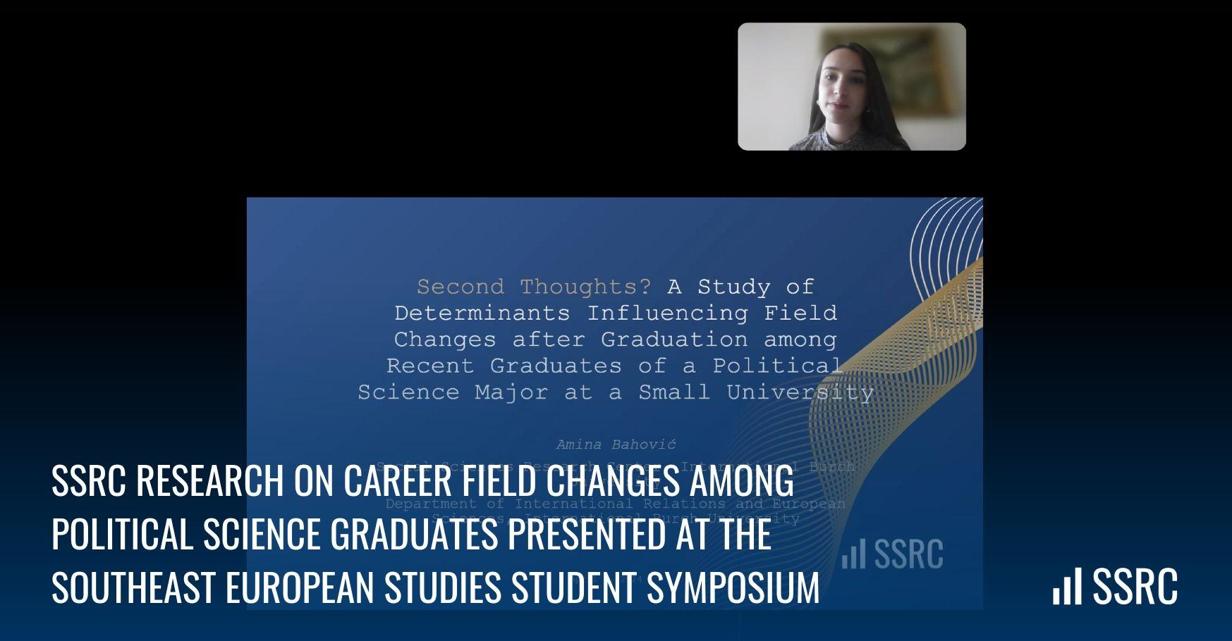 SSRC Research on Career Field Changes Among Political Science Graduates Presented at the Southeast European Studies Student Symposium